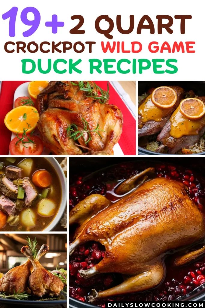 19 Best 2 Quart Crock Pot Wild Game Duck Recipes