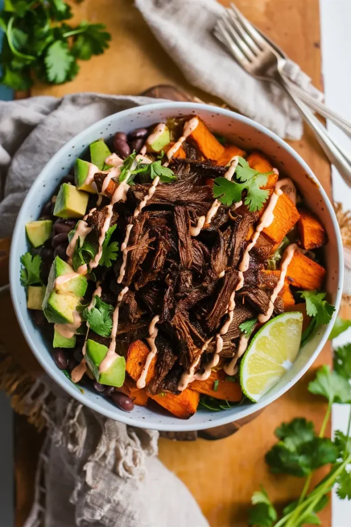 Barbacoa Sweet Potato Bowls