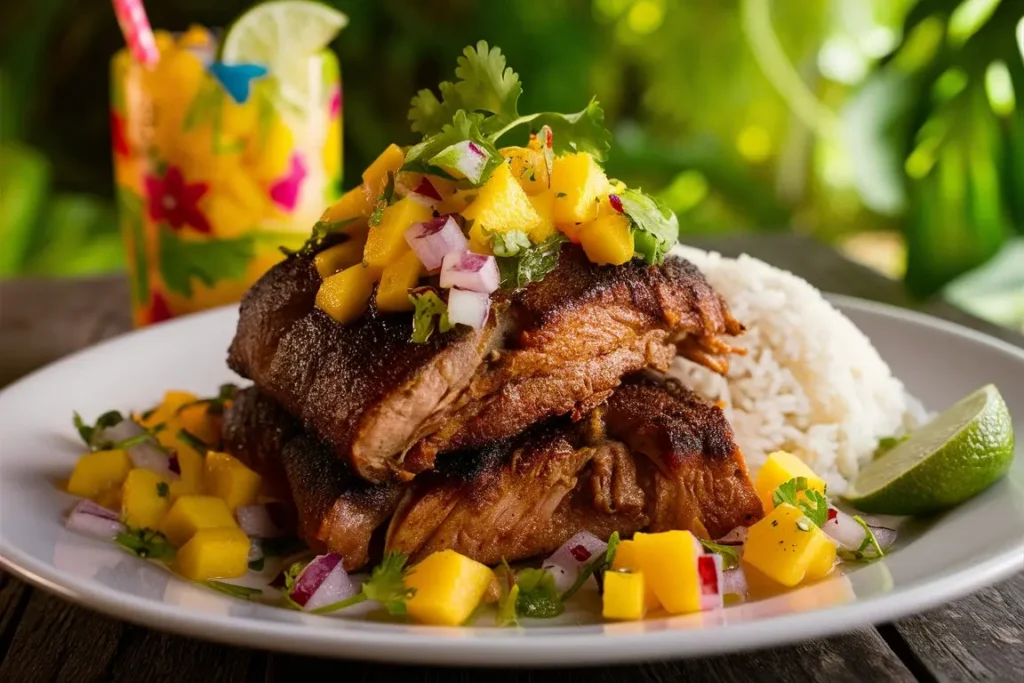 Jerk Pork with Mango Salsa