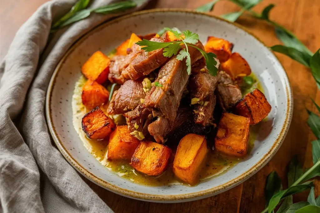 Jerk Pork with Sweet Potatoes