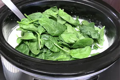 Step 7 Finish with Spinach and Cheese