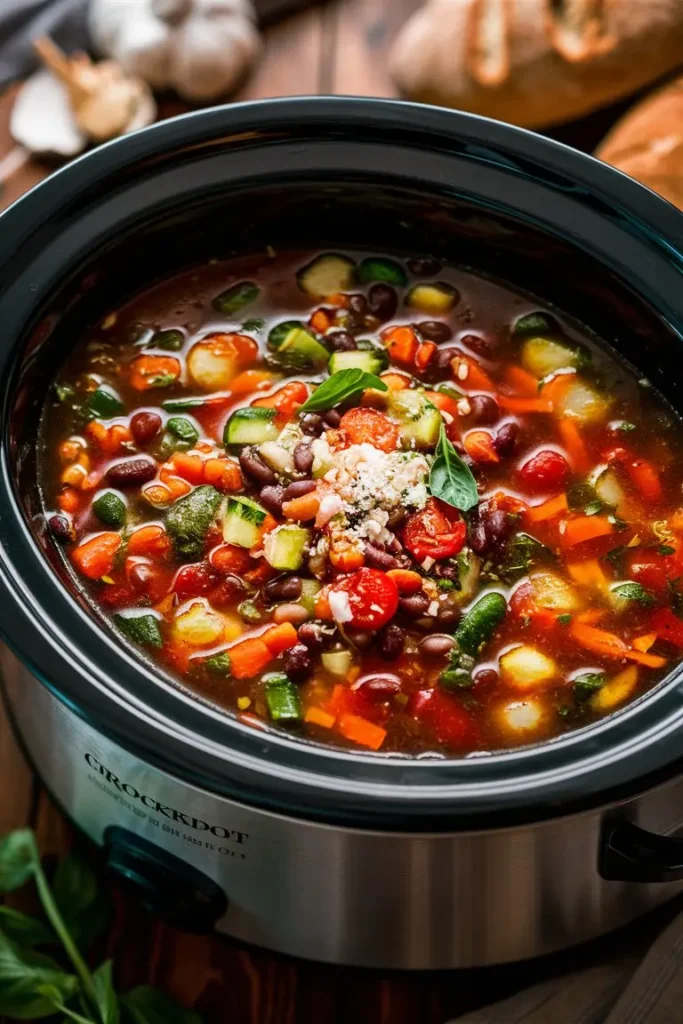 Crockpot Minestrone Dump Soup