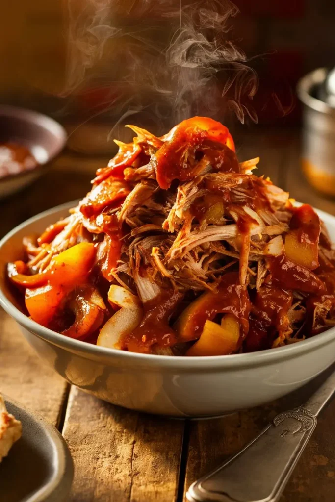 Crockpot Pulled Pork and Veggie Dump