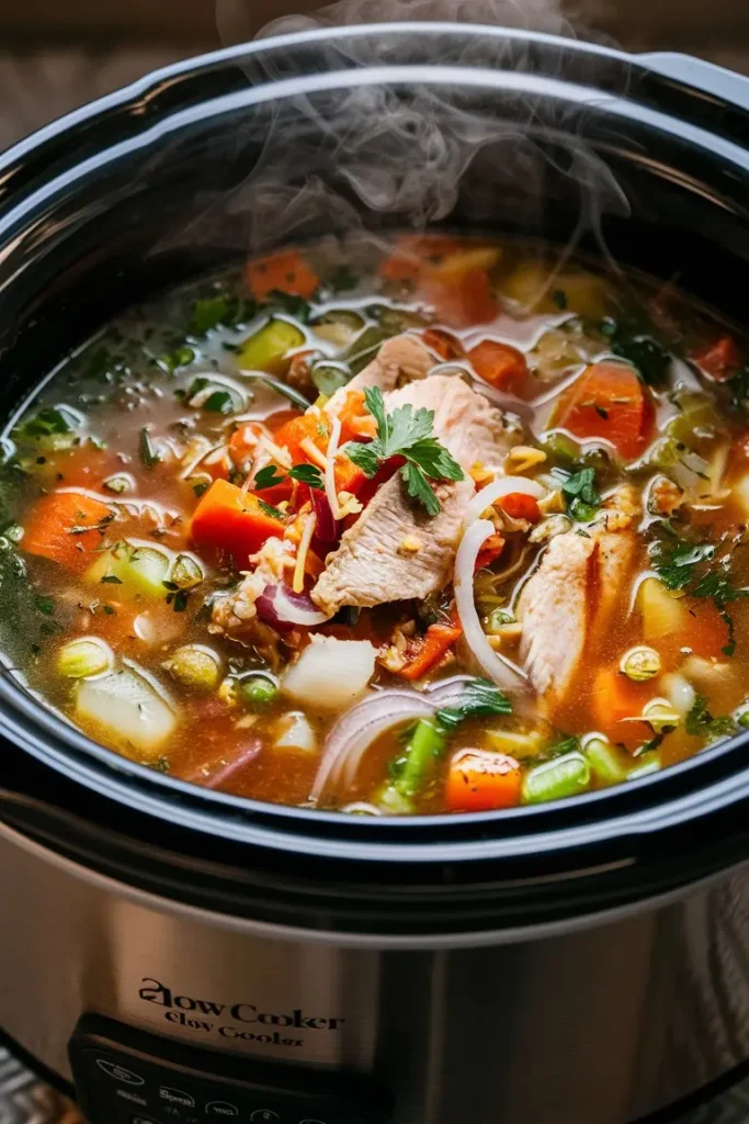 Crockpot Turkey Soup Dump