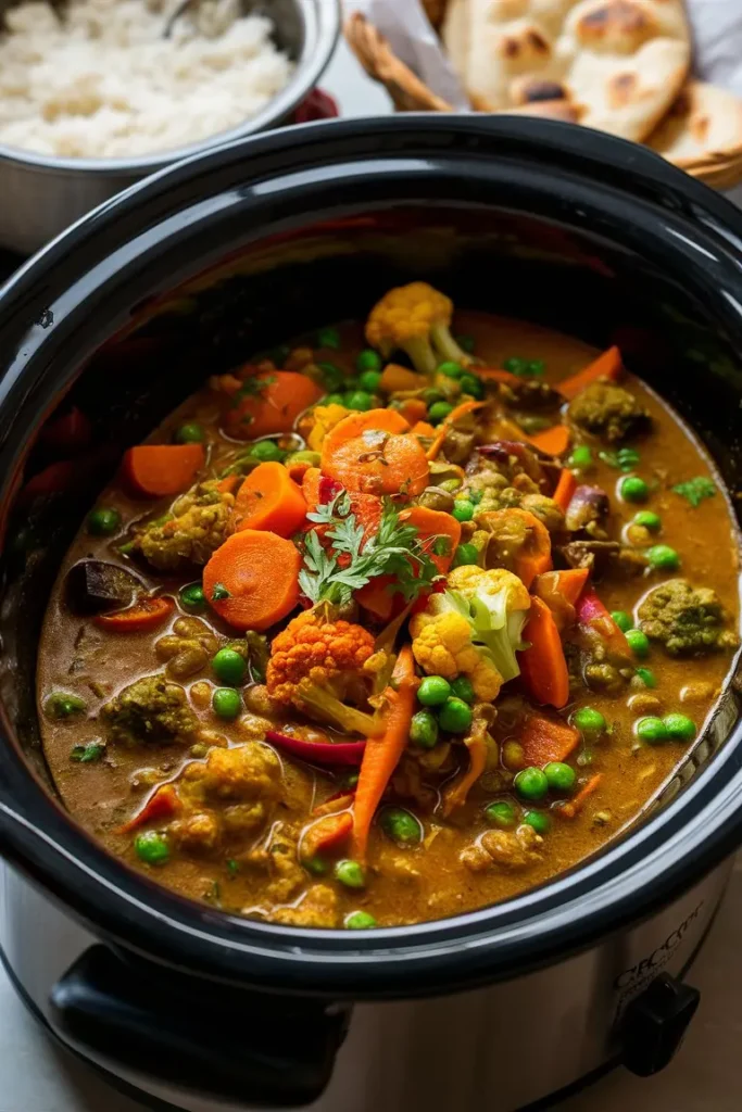 Crockpot Veggie Curry Dump