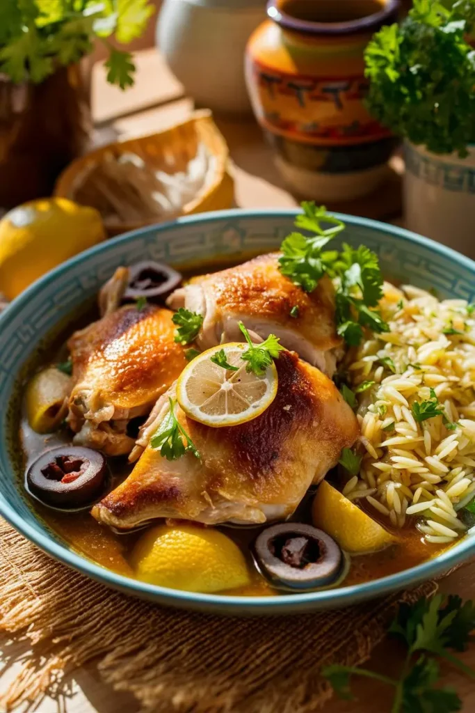 Greek Lemon Chicken with Olives