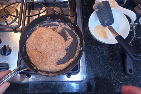 Add the liquid