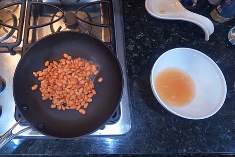 Heat the beans