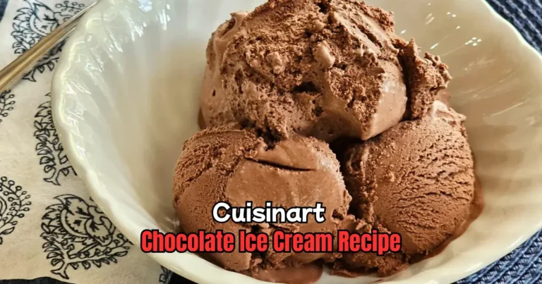 Cuisinart Chocolate Ice Cream Recipe