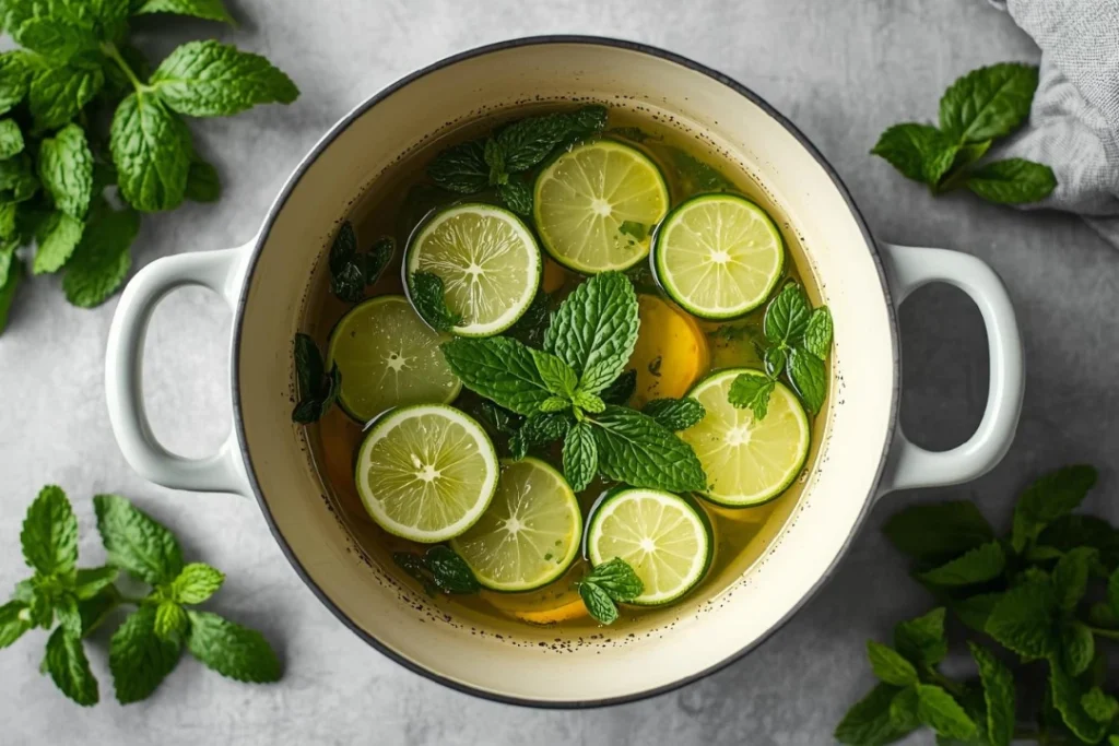 Mint Lime and Cucumber Spring Simmer Pot