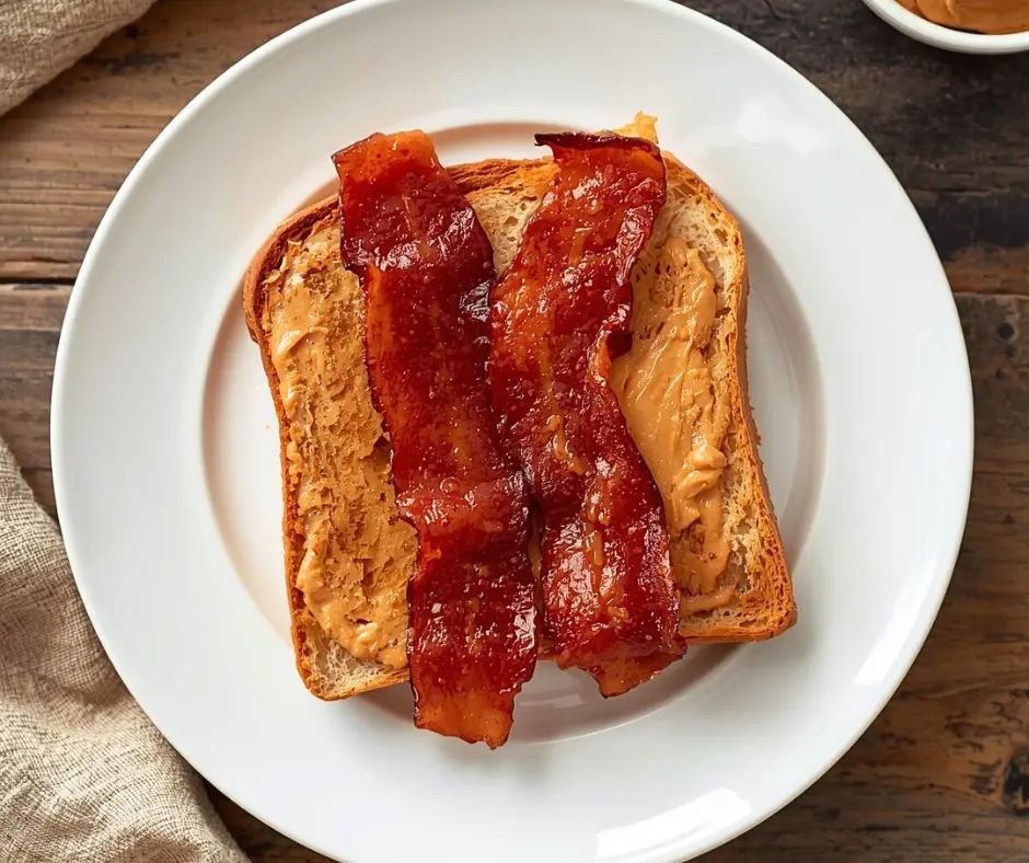 Old School Peanut Butter and Bacon Toast