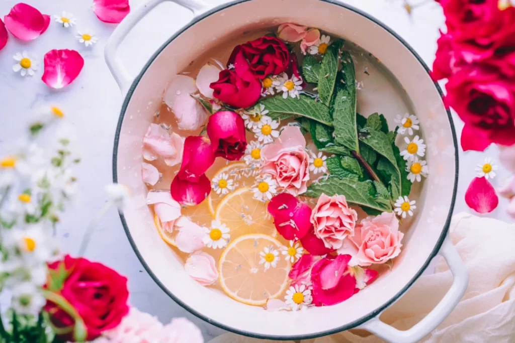 Rose Petal and Vanilla Spring Simmer Pot