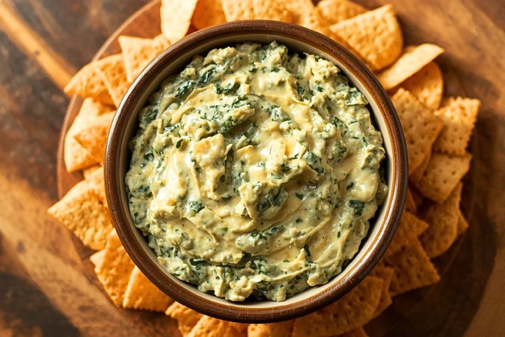 Slow Cooker Cheesy Spinach Dip