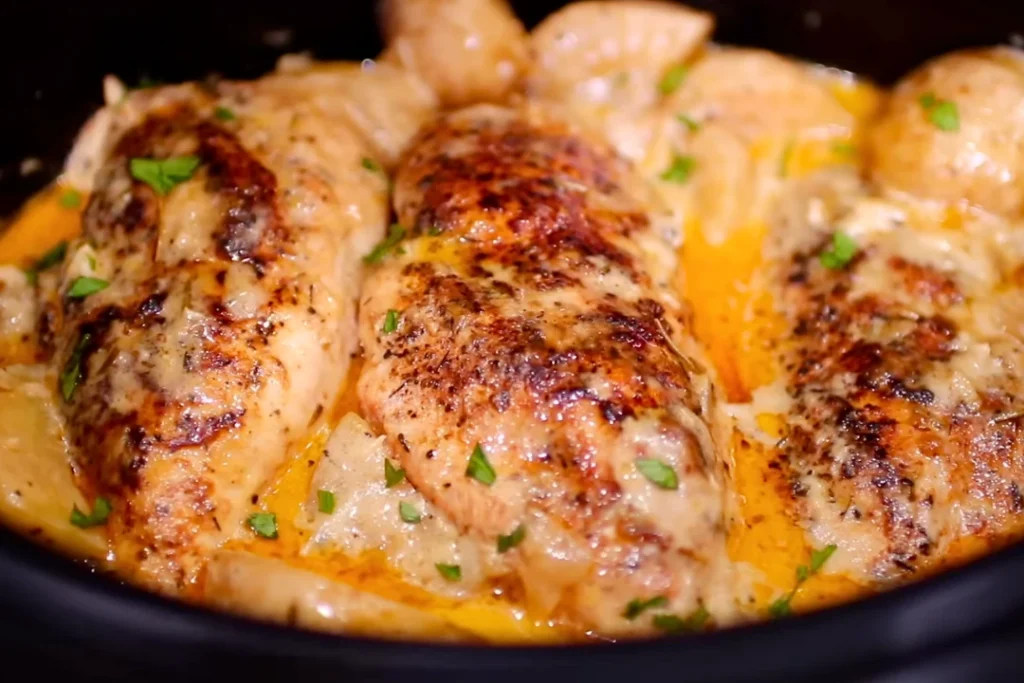 Slow Cooker Creamy Garlic Chicken