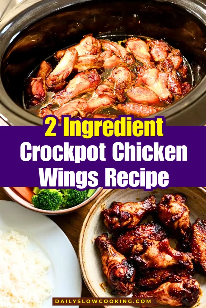 2 Ingredient Crockpot Chicken Wings Recipe 1