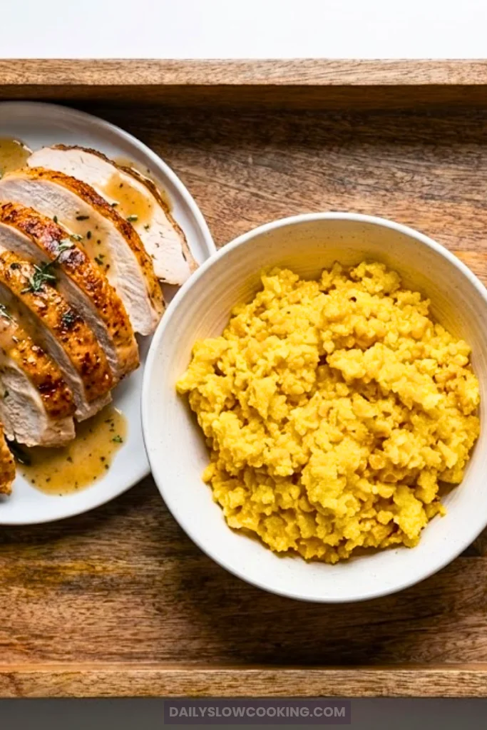 Crockpot Corn Casserole Serving