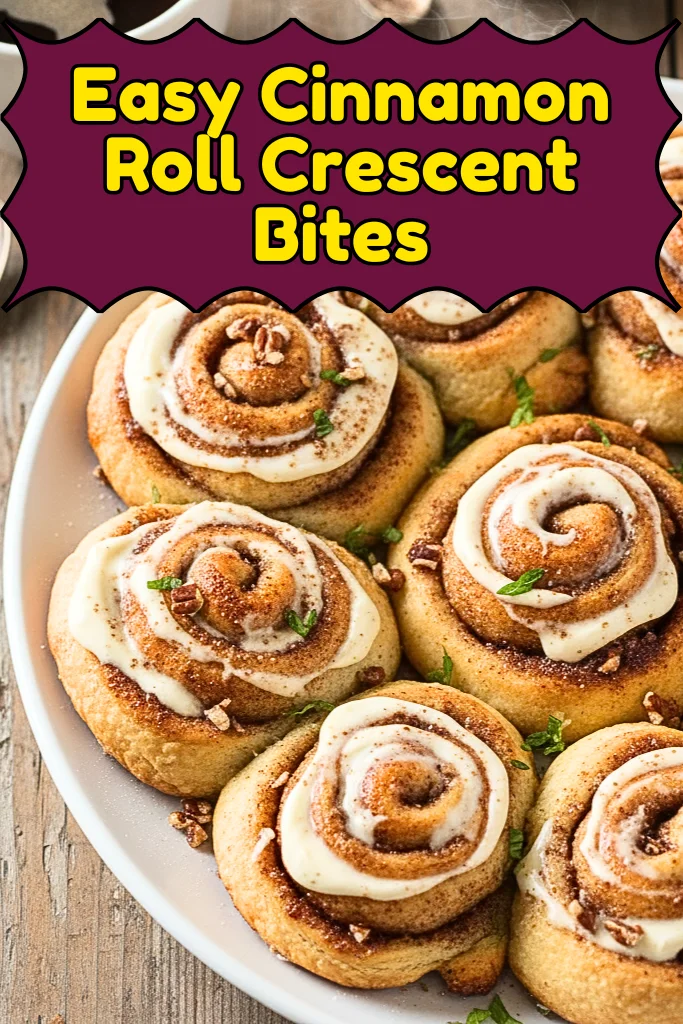 Easy Cinnamon Roll Crescent Bites