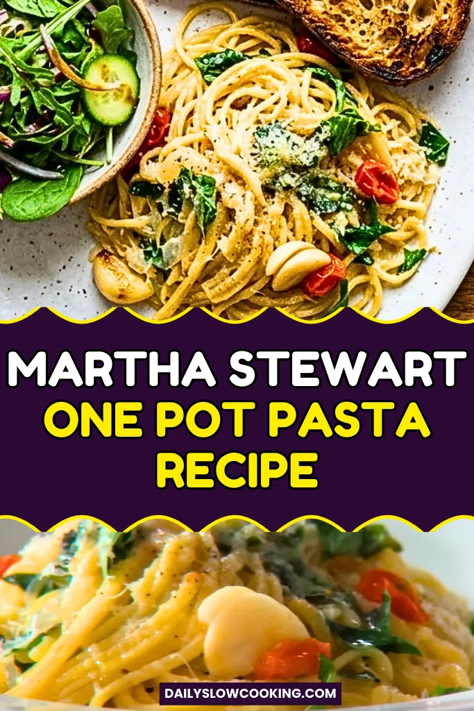 Martha Stewart One Pot Pasta Recipe (Easy & Delicious Dish)