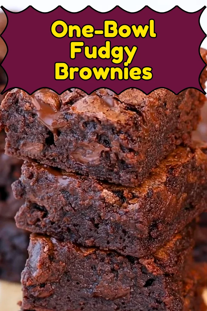 One Bowl Fudgy Brownies
