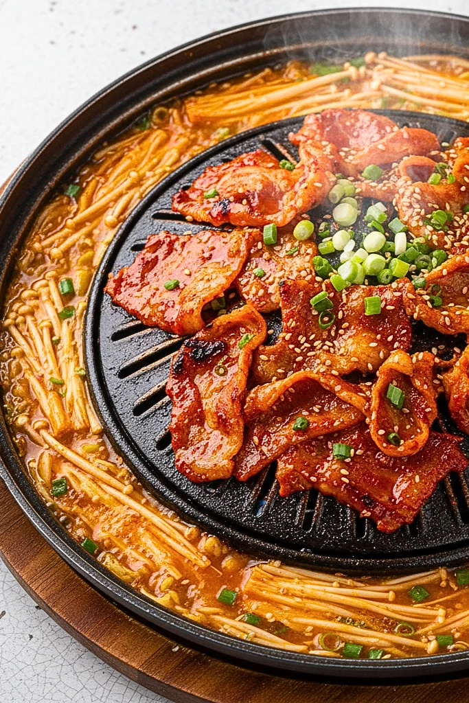 Spicy Pork Bulgogi Korean BBQ Hot Pot