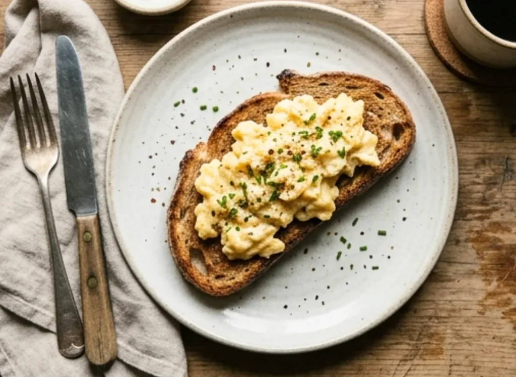 Classic Toaster Oven Scrambled Egg Toast