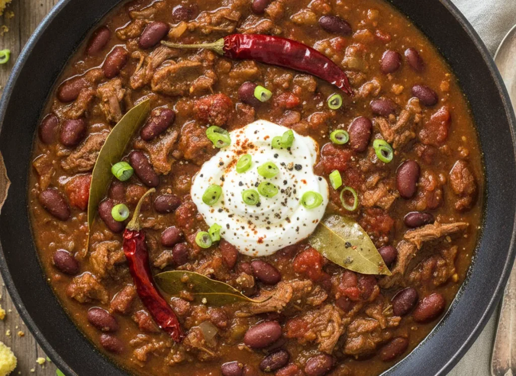 Crockpot Beef and Bean Chili