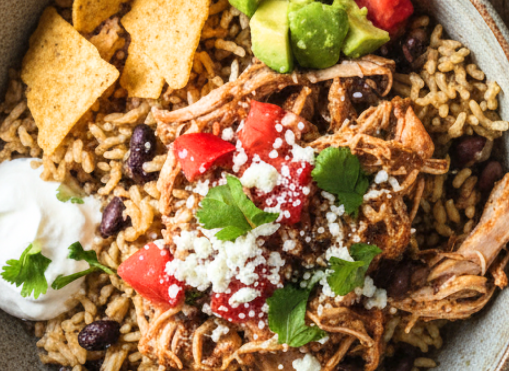 Crockpot Chicken Taco Bowls