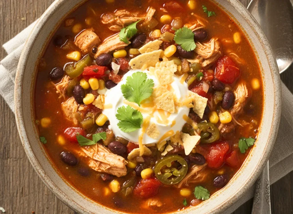 Crockpot Chicken Taco Soup