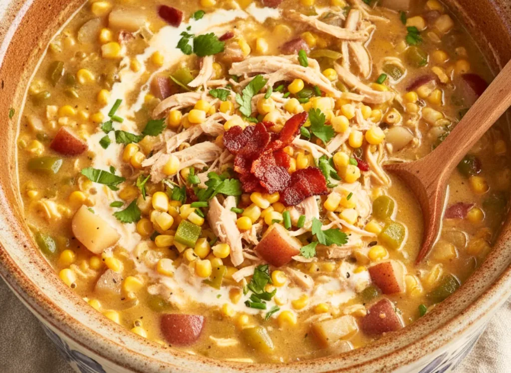 Crockpot Chicken and Corn Chowder
