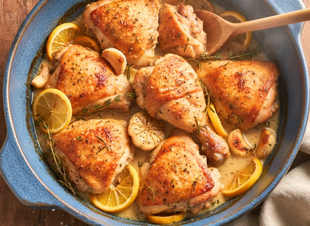 Crockpot Lemon Garlic Chicken 1