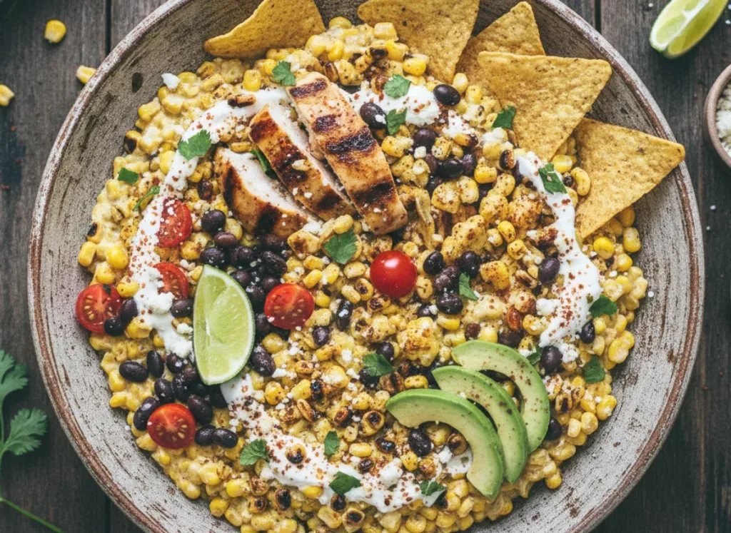 Crockpot Mexican Street Corn Dip Turned Dinner Bowl