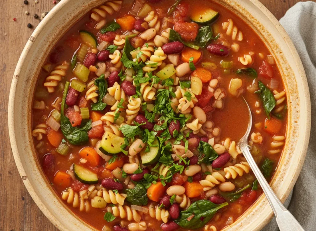 Dairy Free Crockpot Vegetable Minestrone Soup