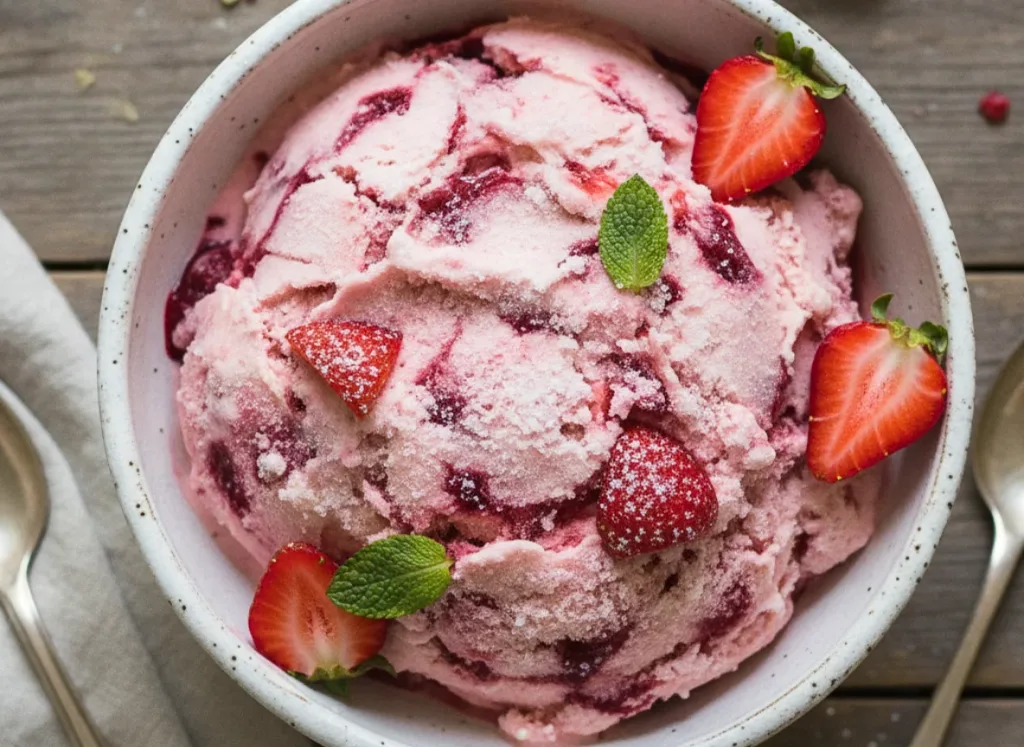 Fresh Strawberry Ice Cream 1
