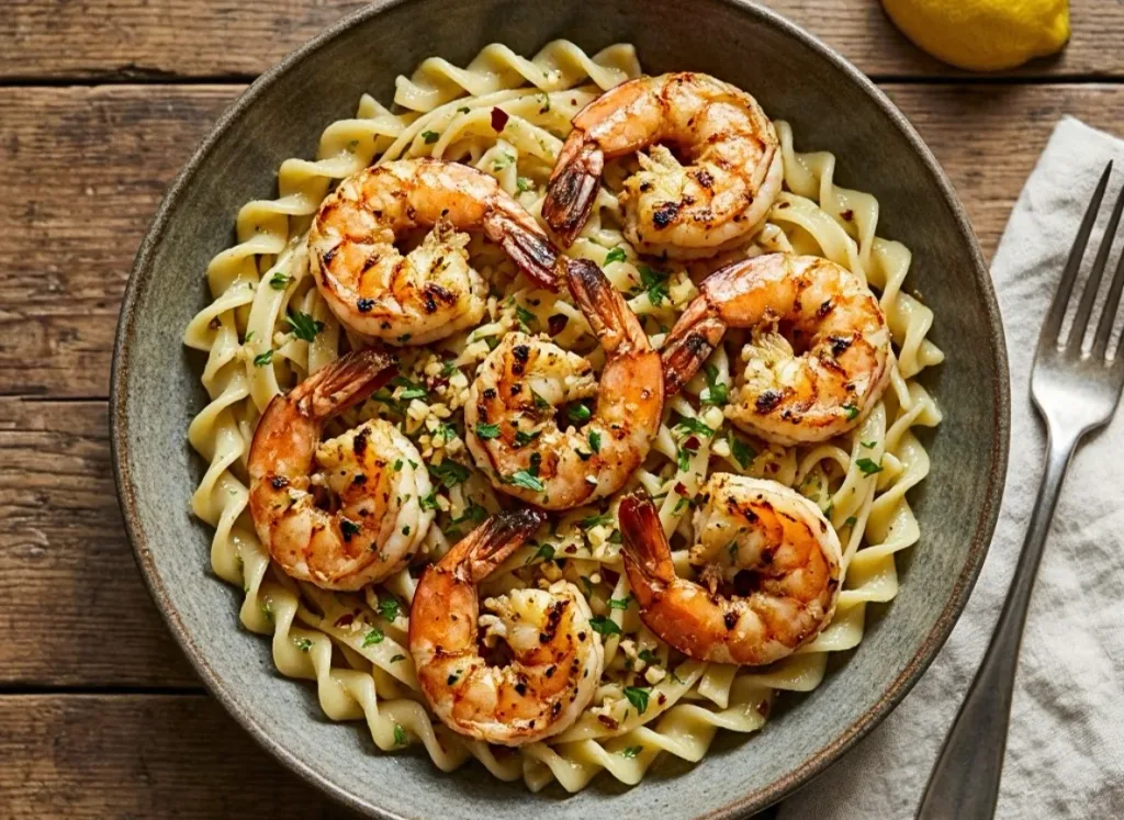 Garlic Butter Shrimp Noodles
