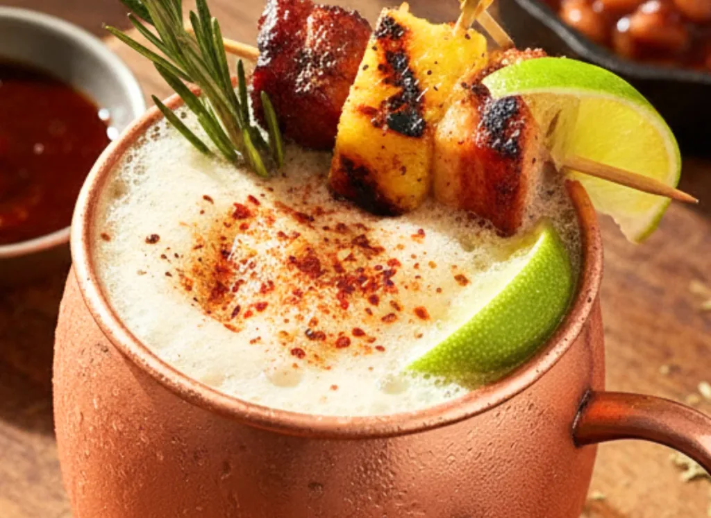 Ginger Beer Moscow Mule with a BBQ Twist