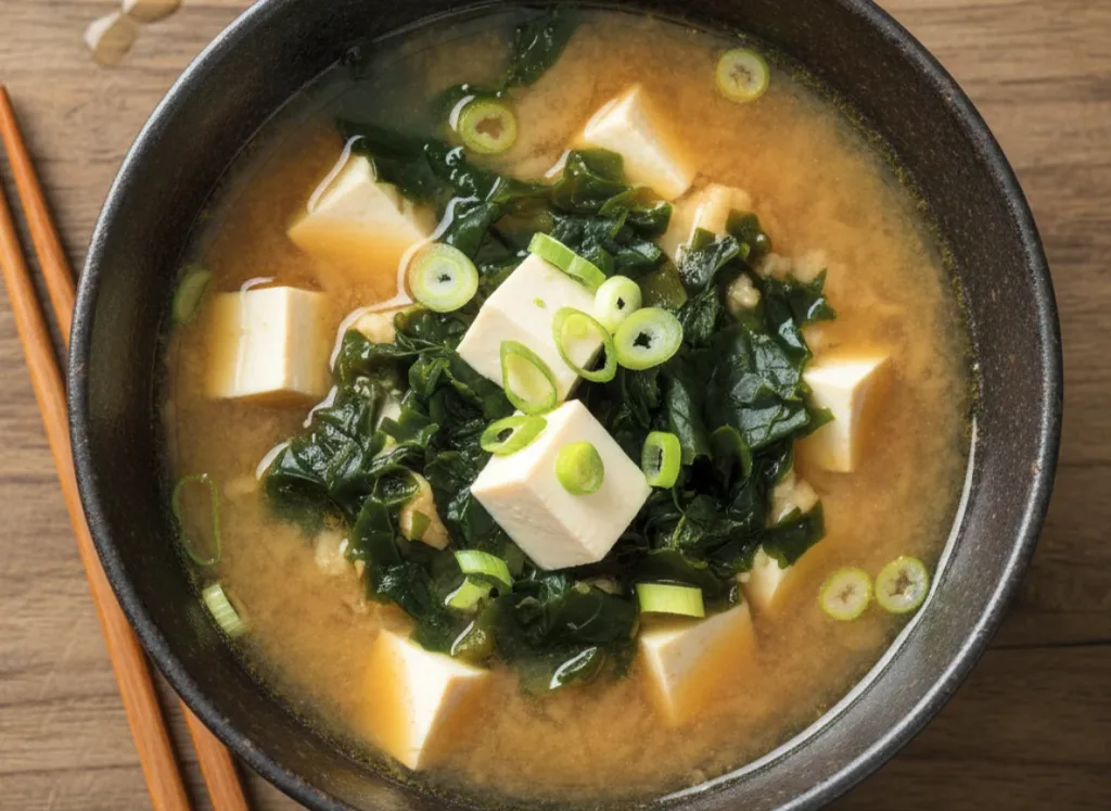 Miso Soup with Tofu and Seaweed