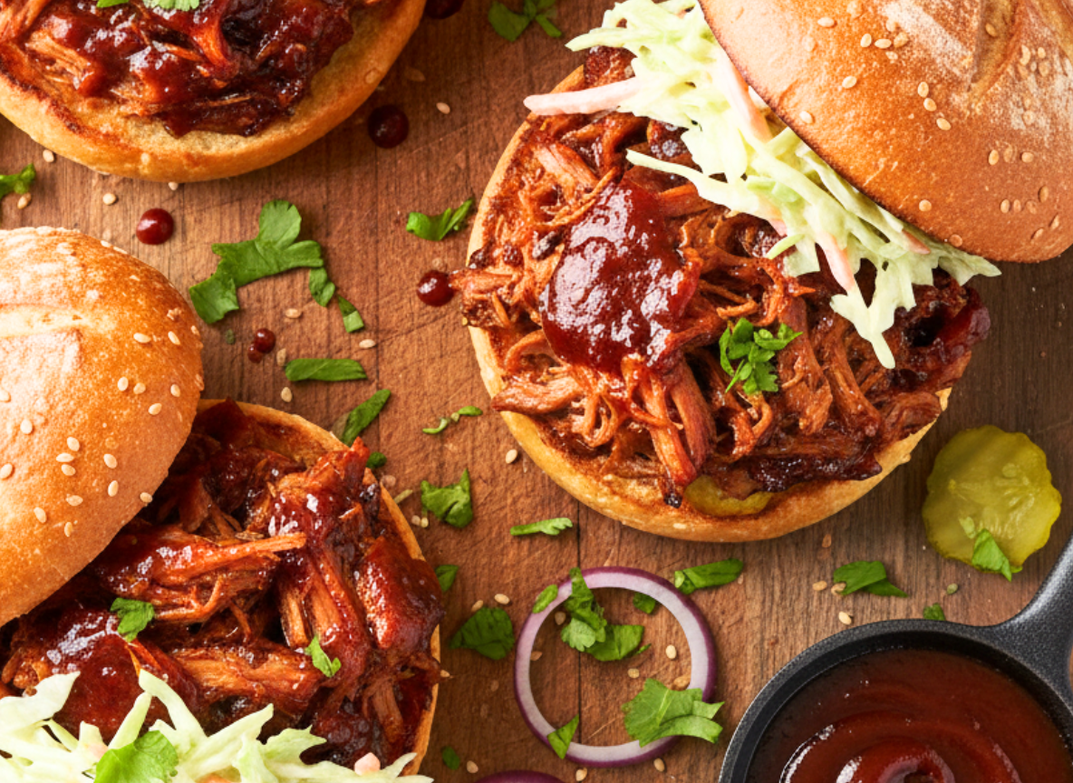 Slow Cooker BBQ Pulled Pork Sandwiches