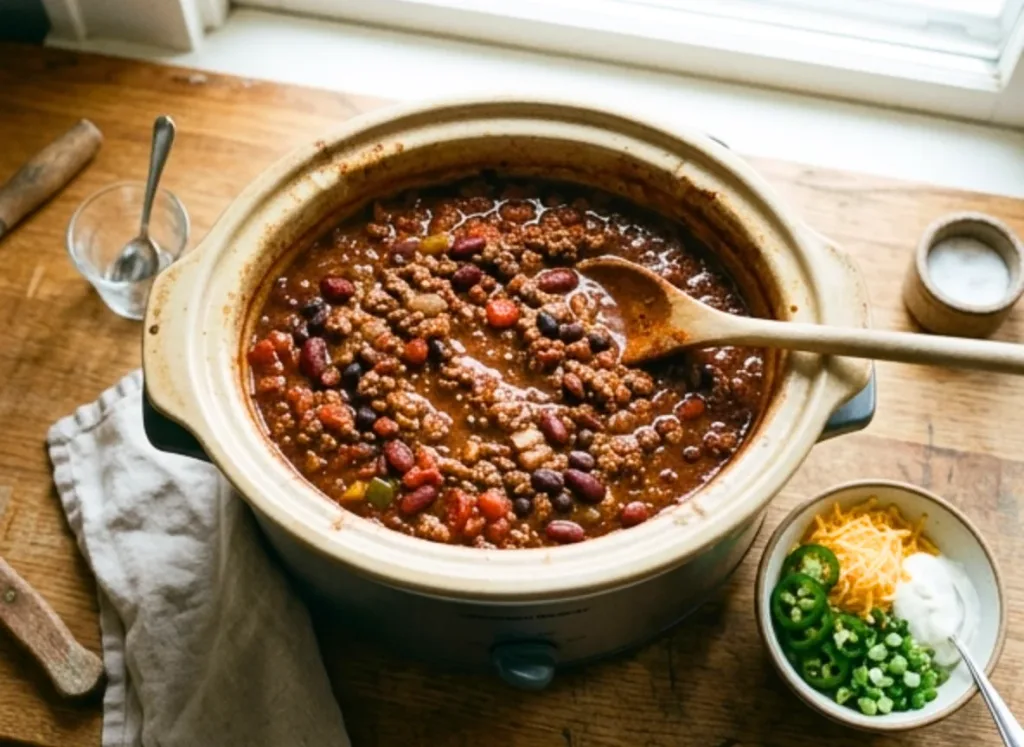 Slow Cooker Beef Chili Small Batch
