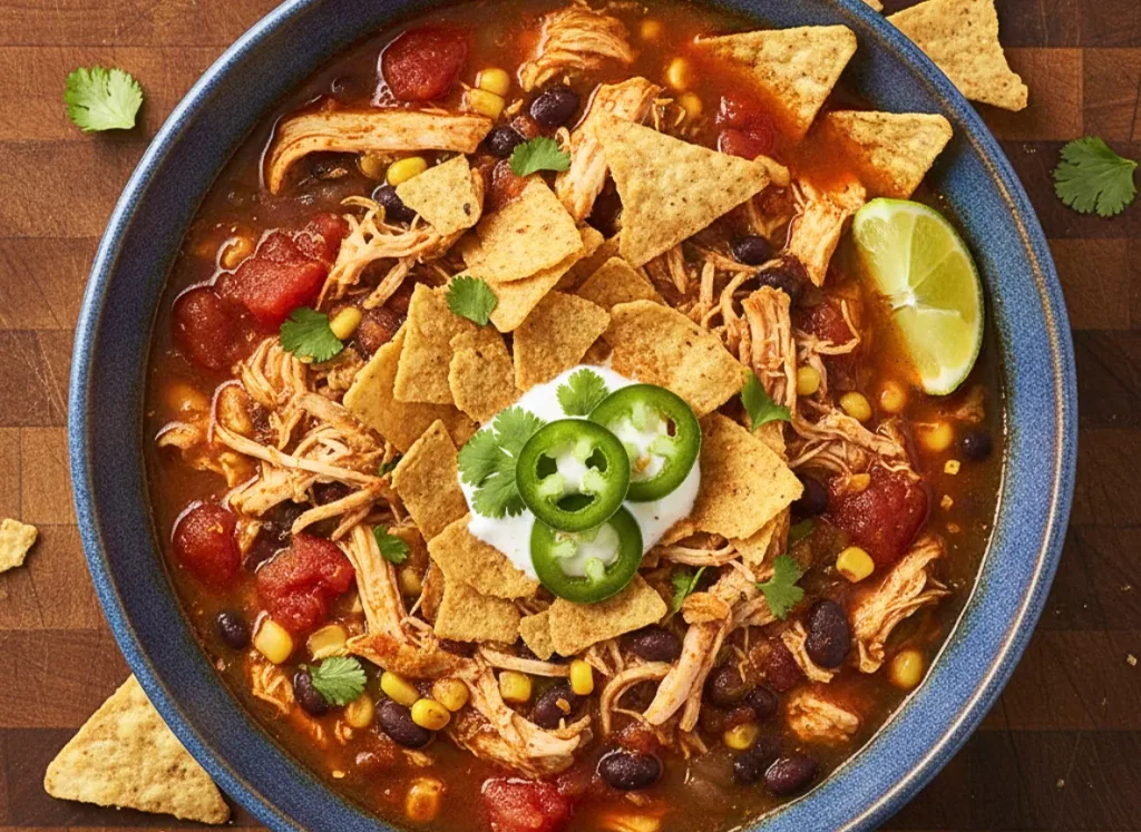 Slow Cooker Chicken Tortilla Soup 1