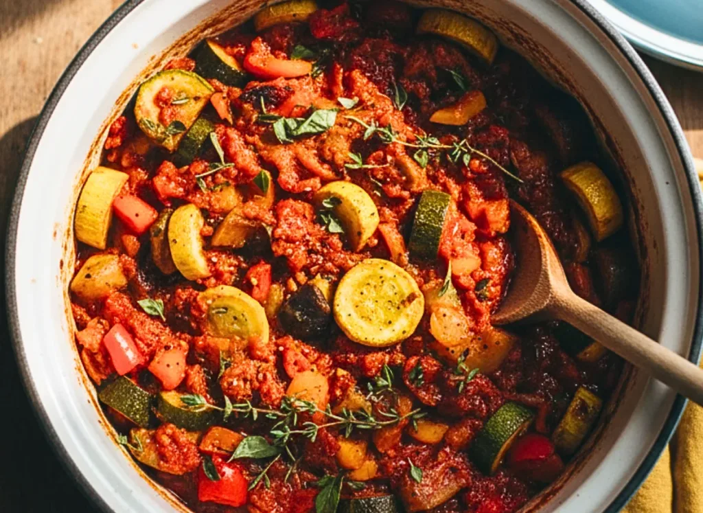 Slow Cooker Dairy Free Summer Ratatouille