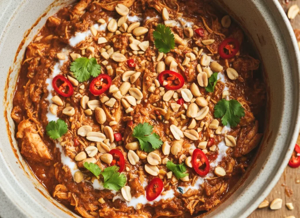 Slow Cooker Dairy Free Thai Peanut Chicken