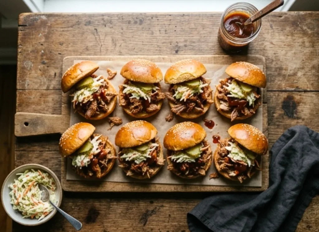 Slow Cooker Pulled Pork Sliders