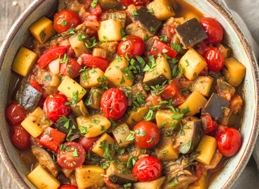 Slow Cooker Summer Veggie Ratatouille