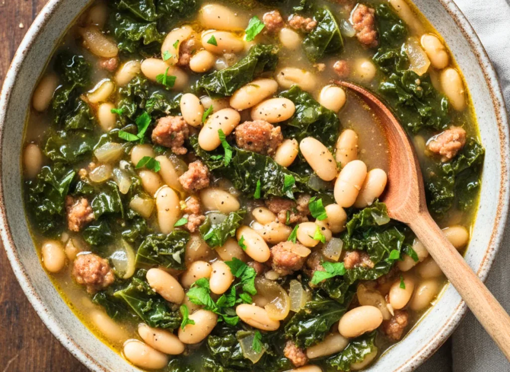 Slow Cooker White Bean and Kale Soup