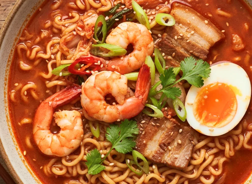 Spicy Kimchi Noodle Soup