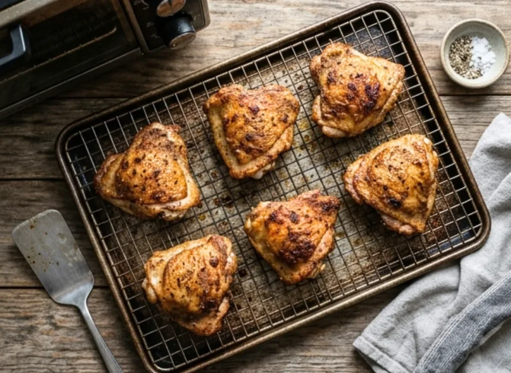 Toaster Oven Baked Chicken Thighs