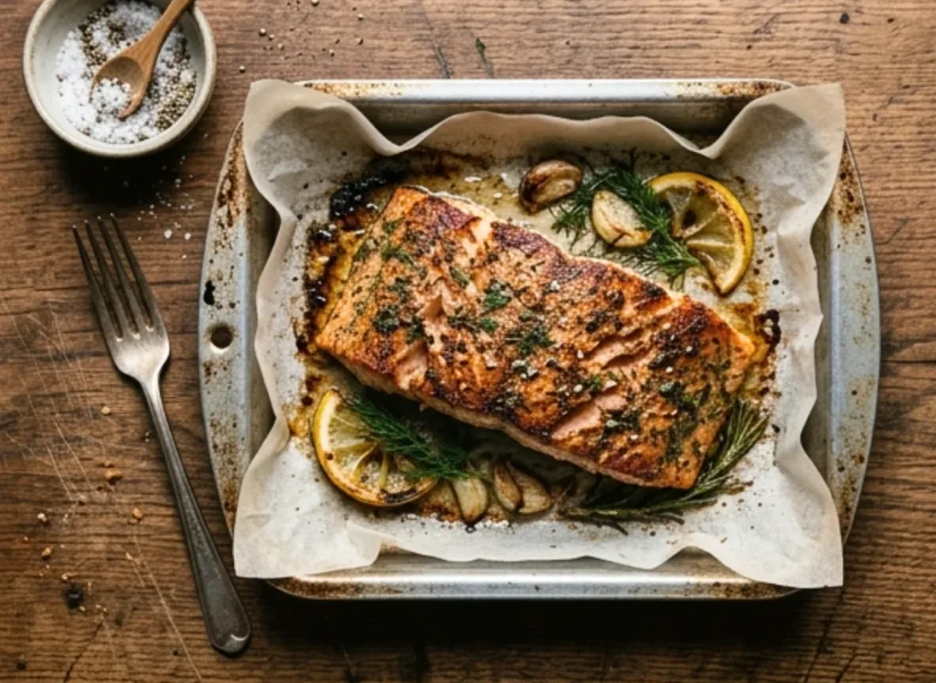 Toaster Oven Baked Salmon