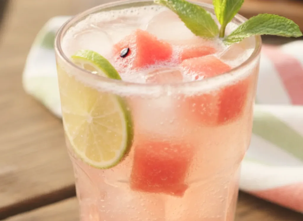 Watermelon Vodka Spritzer for Light BBQ Fun