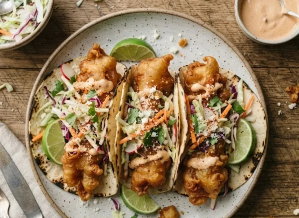 Crispy Fish Tacos with Slaw
