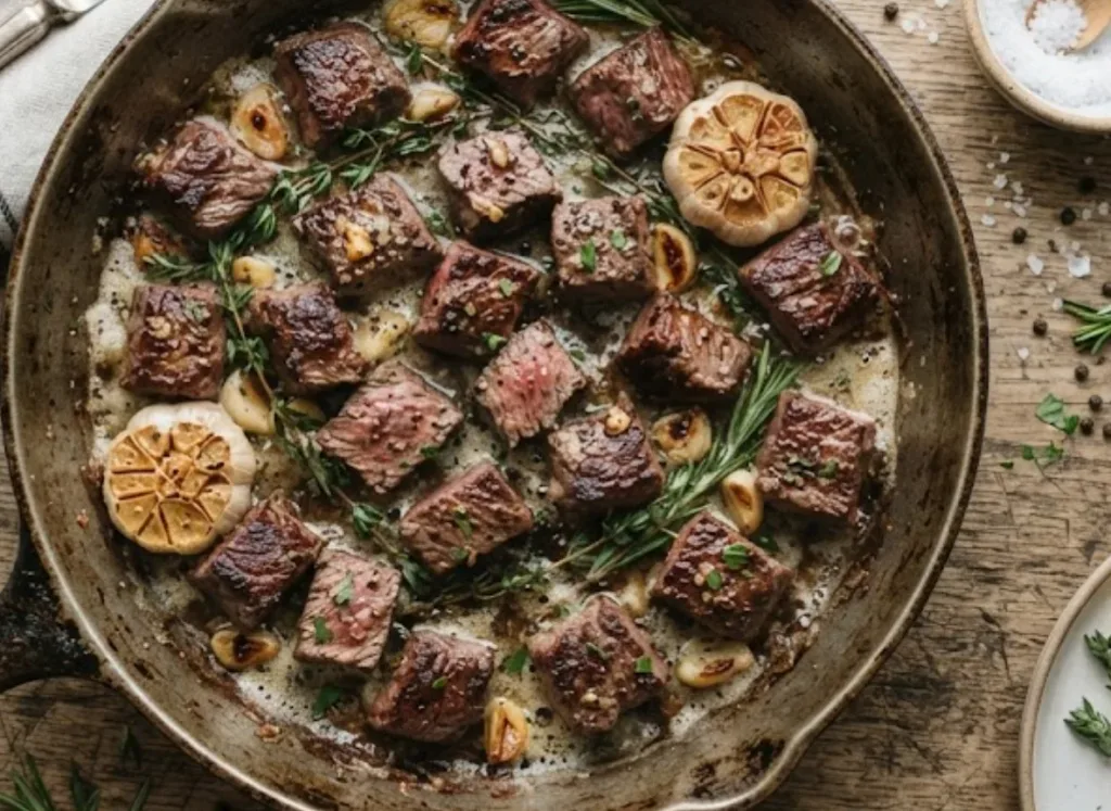 Juicy Steak Bites with Garlic Butter